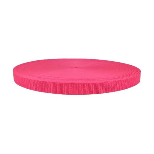 Gurtband 100% Polypropylen Taschengurtband Gurt Bänder für Taschen (20mm Breite / 10 Meter lang, pink) von Erlif