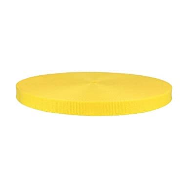 Gurtband 100% Polypropylen Taschengurtband Gurt Bänder für Taschen (20mm Breite / 2 Meter lang, gelb) von Erlif
