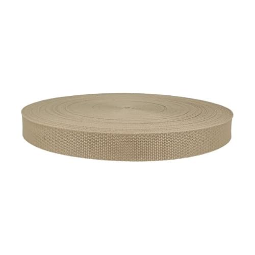 Gurtband 100% Polypropylen Taschengurtband Gurt Bänder für Taschen (30mm Breite / 10 Meter lang, beige) von Erlif
