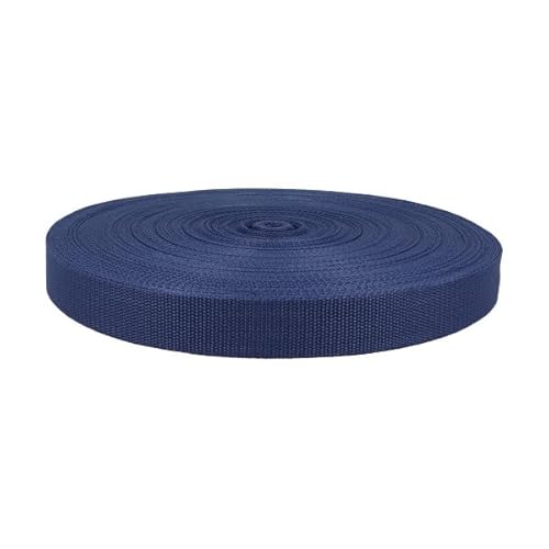 Gurtband 100% Polypropylen Taschengurtband Gurt Bänder für Taschen (30mm Breite / 10 Meter lang, dunkelblau) von Erlif