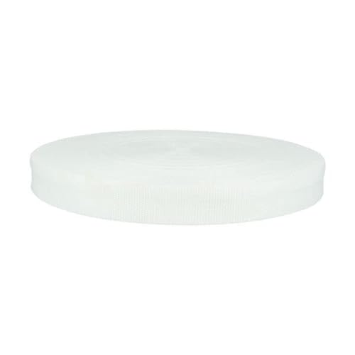 Gurtband 100% Polypropylen Taschengurtband Gurt Bänder für Taschen (30mm Breite / 10 Meter lang, weiß) von Erlif
