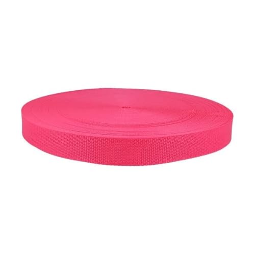 Gurtband 100% Polypropylen Taschengurtband Gurt Bänder für Taschen (30mm Breite / 2 Meter lang, pink) von Erlif
