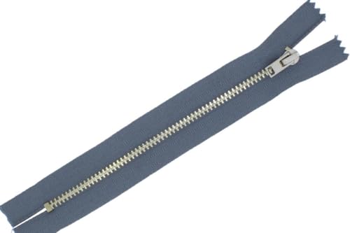 Hosen-Reißverschlüsse in verschiedenen Längen und Farben (mittelgrau - 319, 22 cm) von Erlif