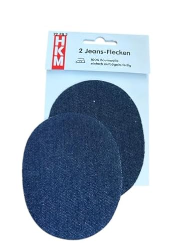 Jeansflicken Jeans-Flecken Bügel-Flicken zum Aufbügeln (dunkelblau, 1 Paar bzw. 2 Jeans-Flicken) von Erlif