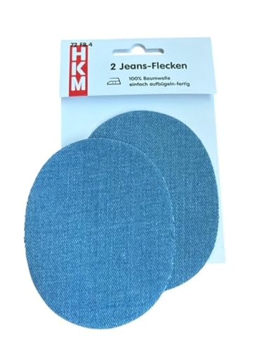 Jeansflicken Jeans-Flecken Bügel-Flicken zum Aufbügeln (jeansblau, 1 Paar bzw. 2 Jeans-Flicken) von Erlif