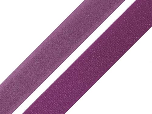 Klettband 20mm Breit Klettverschluss Band zum annähen (dunkellila, 5 Meter) von Erlif