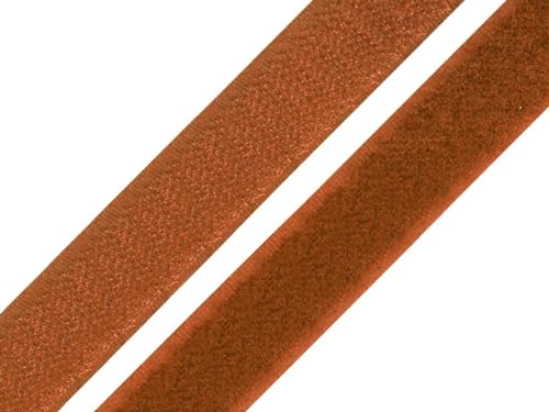 Klettband 20mm Breit Klettverschluss Band zum annähen (lehmbraun, 5 Meter) von Erlif