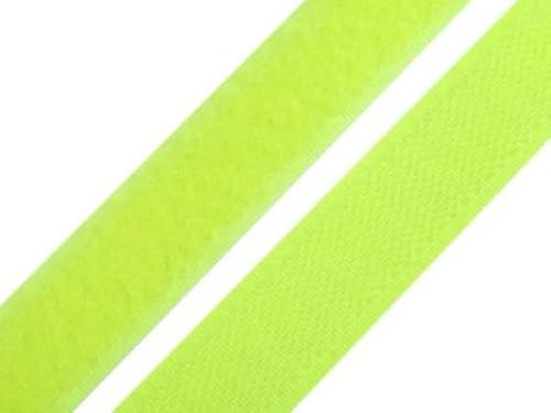Klettband 20mm Breit Klettverschluss Band zum annähen (neongrün, 5 Meter) von Erlif