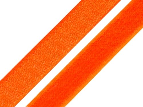 Klettband 20mm Breit Klettverschluss Band zum annähen (orange, 5 Meter) von Erlif
