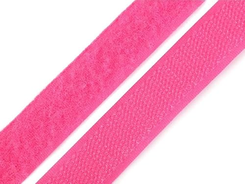Klettband 20mm Breit Klettverschluss Band zum annähen (pink, 5 Meter) von Erlif