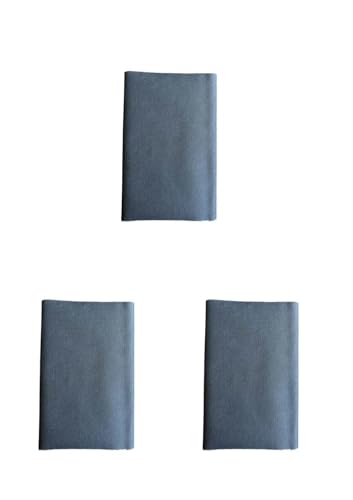 Köper-Flickstoff Aufbügelflicken aus Baumwolle (dunkelgrau, 3 Pack) von Erlif