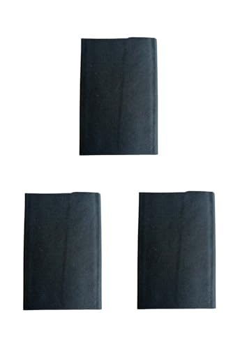 Köper-Flickstoff Aufbügelflicken aus Baumwolle (schwarz, 3 Pack) von Erlif