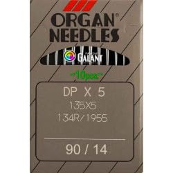 ORGAN Nähmaschinennadeln Industrie Rundkolben System 134 R (Universal - Stärke 90/14) von Erlif