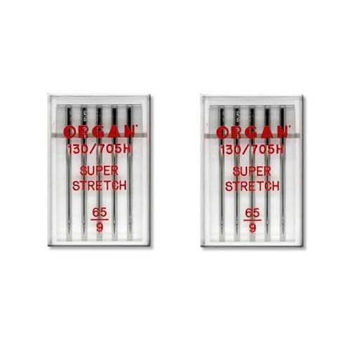 ORGAN Nähmaschinennadeln Universal Jeans Leder Stretch Jersey Microtex Quilting Embroidery 130/705 H (Stretch - Stärke 65) von Erlif