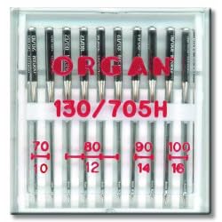 ORGAN Nähmaschinennadeln Universal Jeans Leder Stretch Jersey Microtex Quilting Embroidery 130/705 H (Universalnadel - sortiert 70-100) von Erlif