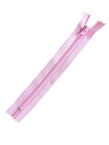 Reißverschluss Kunststoff Nylon - Spiral nicht-teilbar 5mm PSn_134 (rosa, 47cm) von Erlif