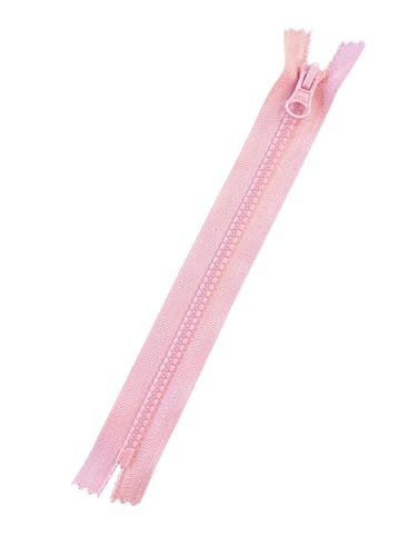 Reißverschluss Kunststoff Plastik nicht-teilbar 5mm PZn_134 (rosa, 50cm) von Erlif