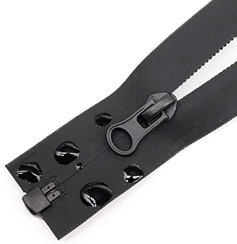 Reißverschluss schwarz teilbar Kunststoff Plastik Wasserdicht Outdoor TPU (150cm) von Erlif