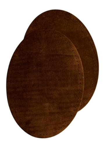 Velours-Leder Flecken Wildlederimitatflecken zum aufbügeln (braun, 1 Pack) von Erlif