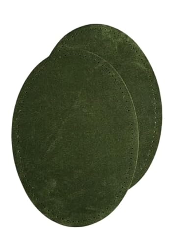 Velours-Leder Flecken Wildlederimitatflecken zum aufbügeln (grün, 1 Pack) von Erlif