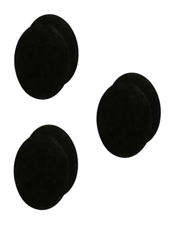 Velours-Leder Flecken Wildlederimitatflecken zum aufbügeln (schwarz, 3 Pack) von Erlif