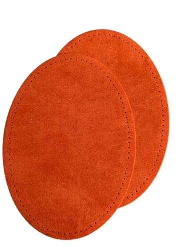 Velours-Leder Flecken Wildlederimitatflecken zum aufbügeln (terracotta, 1 Pack) von Erlif