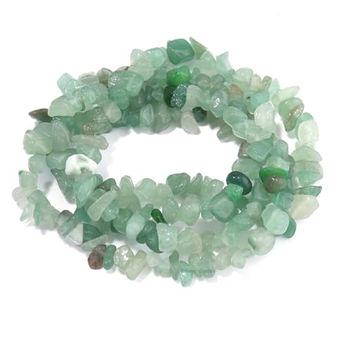 Erliway 1 Strand 32" Natürlicher grüner Aventurin-Chip für Schmuckherstellung, 5-8 mm grüner Aventurin Tumbled Crushed Crystal Stone für DIY-Handwerk, unregelmäßige Kristall gebohrte lose Perlen Erliway 1 Strand 32" Natürlicher grüner Aventurin-Chip für Schmuckherstellung, 5-8 mm grüner Aventurin Tumbled Crushed Crystal Stone für DIY-Handwerk, unregelmäßige Kristall gebohrte lose Perlen von Erliway
