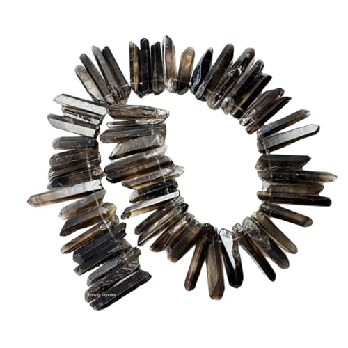 Erliway 13 "Strand natürliche Rauchquartzkristalle Punkte für DIY Schmuck Herstellung, 0,8-1,6" Rohkristallstäbe Masse, Top gebohrte raue Steinkristalle Türme, Roh Rauchquartzstäbe Erliway 13 "Strand natürliche Rauchquartzkristalle Punkte für DIY Schmuck Herstellung, 0,8-1,6" Rohkristallstäbe Masse, Top gebohrte raue Steinkristalle Türme, Roh Rauchquartzstäbe von Erliway