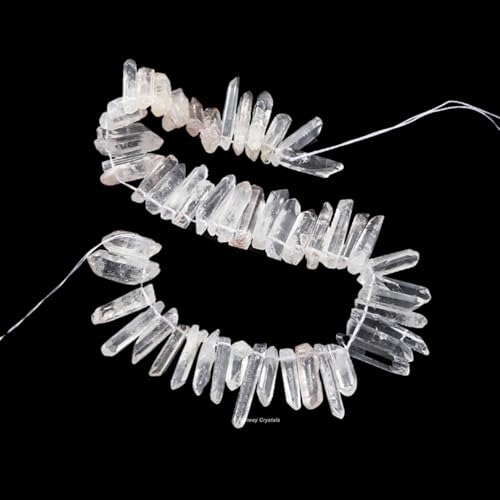 Erliway 15,7 "Strand natürliche klare Quarzkristalle Punkte für DIY Schmuck Herstellung, 1,2-2,4" Roh klare Kristallstäbe Masse, Top gebohrte Roh Stein Kristalle Türme, Roh Kristall Quarzstäbe Erliway 15,7 "Strand natürliche klare Quarzkristalle Punkte für DIY Schmuck Herstellung, 1,2-2,4" Roh klare Kristallstäbe Masse, Top gebohrte Roh Stein Kristalle Türme, Roh Kristall Quarzstäbe von Erliway