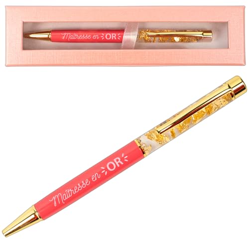 Ernestine - Lehrer-Kugelschreiber in Gold – originelles Geschenk für Lehrerinnen – Etui und Stifte für Lehrerinnen – Idee für das Ende des Schuljahres – Lehrerin – Danke für Lehrerin – personalisierte Ernestine - Lehrer-Kugelschreiber in Gold – originelles Geschenk für Lehrerinnen – Etui und Stifte für Lehrerinnen – Idee für das Ende des Schuljahres – Lehrerin – Danke für Lehrerin – personalisierte von Ernestine