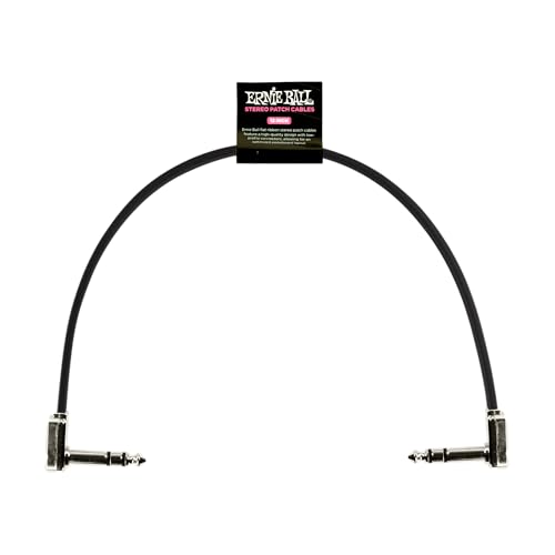 Ernie Ball Flaches Stereo-Patchkabel 30,48 cm - Schwarz Ernie Ball Flaches Stereo-Patchkabel 30,48 cm - Schwarz von Ernie Ball