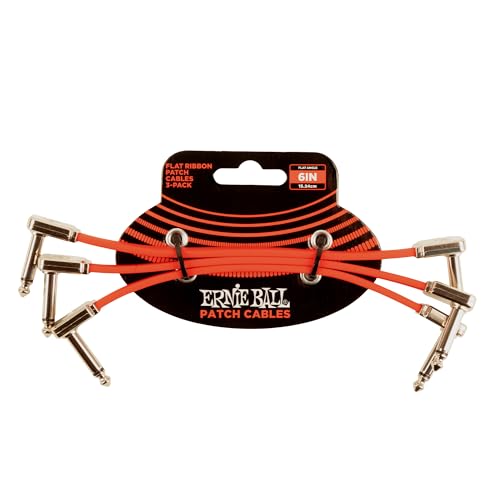 Ernie Ball Flachband-Patchkabel, 3er-Pack, 15,24 cm, Rot Ernie Ball Flachband-Patchkabel, 3er-Pack, 15,24 cm, Rot von Ernie Ball