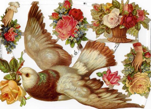 Glanzbild EF 7066 Taube Blumen Großmotiv Glanzbild EF 7066 Taube Blumen Großmotiv von Ernst Freihoff GmbH