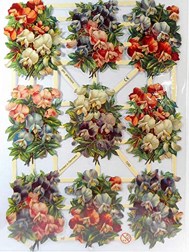 Ernst Freihoff Glanzbilder Blumen EF 7280 Oblaten Posiebilder Scrapbook Deko GWI 321 a von Ernst Freihoff