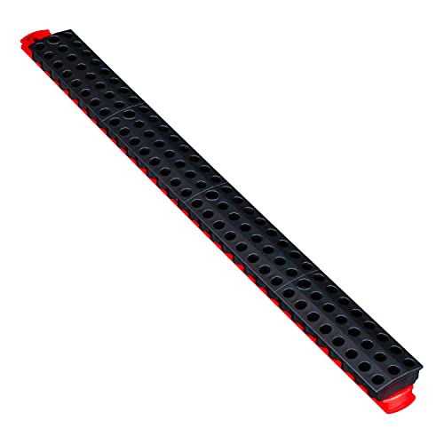 Ernst Manufacturing 96 Tool Magetic Bit-Bar, 6,35 mm Sechskant-Bithalter, Rot/Schwarz von Ernst Manufacturing