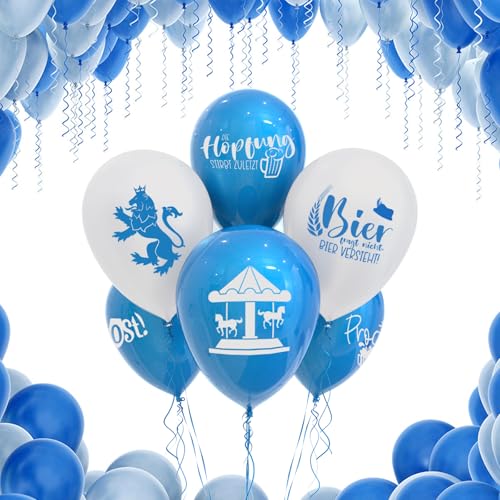 Bayern Party Luftballons, 48 pcs Oktoberfest Set Ballons, Bedruckte Luftballons – Stimmungsvolle Deko für bayerische Feste, Bierpartys, Gartenfeiern und traditionelle Oktoberfest Veranstaltungen Bayern Party Luftballons, 48 pcs Oktoberfest Set Ballons, Bedruckte Luftballons – Stimmungsvolle Deko für bayerische Feste, Bierpartys, Gartenfeiern und traditionelle Oktoberfest Veranstaltungen von Eroionet