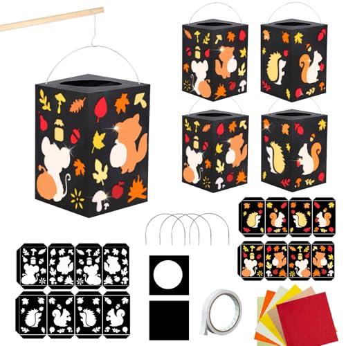 Eroionet 4PCS Herbst Basteln Papierlaternen, Herbstdeko Laternen Bastelset, DIY Herbst Dekoration Bastelset, Martins Laterne Bastelset, Herbsttier Papierbastelset, für Jungen Mädchen Herbst Party Eroionet 4PCS Herbst Basteln Papierlaternen, Herbstdeko Laternen Bastelset, DIY Herbst Dekoration Bastelset, Martins Laterne Bastelset, Herbsttier Papierbastelset, für Jungen Mädchen Herbst Party von Eroionet