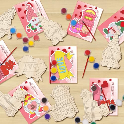 Ertyjikg Valentinstagsgeschenke für Kinder, 12 Stück, Geburtstagsparty-Zubehör, Karten mit Holzmalerei, Handwerk, Großpackung für Valentinstag, Schule, Austausch, Geschenk, Klassenzimmer, Ertyjikg Valentinstagsgeschenke für Kinder, 12 Stück, Geburtstagsparty-Zubehör, Karten mit Holzmalerei, Handwerk, Großpackung für Valentinstag, Schule, Austausch, Geschenk, Klassenzimmer, von Ertyjikg