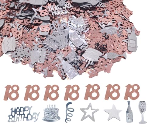 45 g Rotgold Konfetti zum 18. Geburtstag, metallischer Glitzer, Tischstreuer, Partydekoration 45 g Rotgold Konfetti zum 18. Geburtstag, metallischer Glitzer, Tischstreuer, Partydekoration von Ertzinla