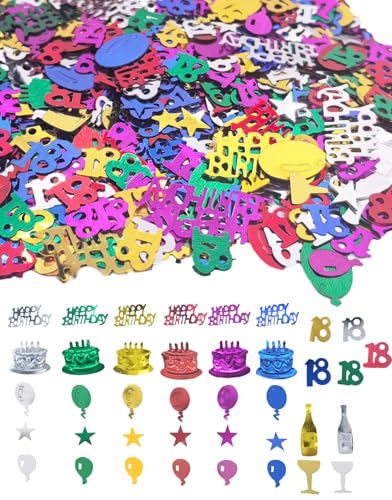 45 g mehrfarbige Konfetti-Folie zum 18. Geburtstag, metallischer Glitzer, Tischstreuer, Partydekoration 45 g mehrfarbige Konfetti-Folie zum 18. Geburtstag, metallischer Glitzer, Tischstreuer, Partydekoration von Ertzinla