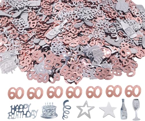 Konfetti zum 60. Geburtstag, 45 g, Rotgold, metallischer Glitzer, Tischstreuer, Partydekoration Konfetti zum 60. Geburtstag, 45 g, Rotgold, metallischer Glitzer, Tischstreuer, Partydekoration von Ertzinla