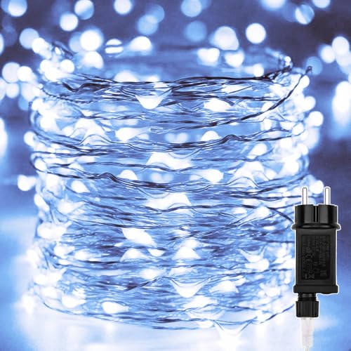 Außen LED Lichterkette, 30M 300 LED Weihnachts Lichter Kalt weiß, Kupferdraht Beleuchtung Innen Dekoration Wasserdicht mit 8 Modi für Zimmer, Weihnachten, Bäume, Garten, Party, Hochzeit, DIY Deko Außen LED Lichterkette, 30M 300 LED Weihnachts Lichter Kalt weiß, Kupferdraht Beleuchtung Innen Dekoration Wasserdicht mit 8 Modi für Zimmer, Weihnachten, Bäume, Garten, Party, Hochzeit, DIY Deko von Erwawee