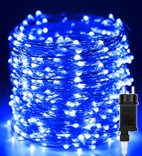 Außen LED Lichterkette 50M 500 LED Kupferdraht, Halloween Blau Beleuchtung Led Innen Draußen Dekoration Wasserdicht mit Strom 8 Modi für Zimmer,Weihnachten, Bäume,Garten,Party,Hochzeit,Urlaub DIY Deko Außen LED Lichterkette 50M 500 LED Kupferdraht, Halloween Blau Beleuchtung Led Innen Draußen Dekoration Wasserdicht mit Strom 8 Modi für Zimmer,Weihnachten, Bäume,Garten,Party,Hochzeit,Urlaub DIY Deko von Erwawee