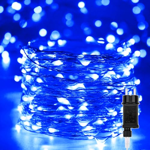 Außen LED Lichterkette Kupferdraht, 20M 200 LED Halloween Blau Beleuchtung Weihnachts Innen Dekoration Wasserdicht Lichter mit 8 Modi für Zimmer, Weihnachten, Bäume, Garten, Party, Hochzeit, DIY Deko Außen LED Lichterkette Kupferdraht, 20M 200 LED Halloween Blau Beleuchtung Weihnachts Innen Dekoration Wasserdicht Lichter mit 8 Modi für Zimmer, Weihnachten, Bäume, Garten, Party, Hochzeit, DIY Deko von Erwawee