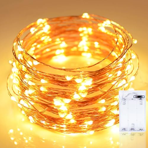 Erwawee Lichterkette LED Batterie, 5M 50LEDs Außen Lichterketten Warmweiß Kupferdraht Batteriebetrieb Beleuchtung, IP44 Wasserdicht für Innen Aussen Garten Terrasse Baum Weihnachten Erwawee Lichterkette LED Batterie, 5M 50LEDs Außen Lichterketten Warmweiß Kupferdraht Batteriebetrieb Beleuchtung, IP44 Wasserdicht für Innen Aussen Garten Terrasse Baum Weihnachten von Erwawee