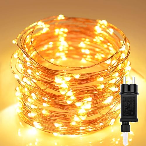 LED Lichterkette Außen 20M 200 LEDs, Weihnachts Kupferdraht Warmweiß Beleuchtung Led Innen Draußen Dekoration Wasserdicht mit 8 Modi für Zimmer, Weihnachten,Bäume,Garten,Party,Hochzeit,Halloween Deko LED Lichterkette Außen 20M 200 LEDs, Weihnachts Kupferdraht Warmweiß Beleuchtung Led Innen Draußen Dekoration Wasserdicht mit 8 Modi für Zimmer, Weihnachten,Bäume,Garten,Party,Hochzeit,Halloween Deko von Erwawee