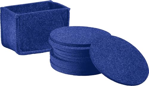 Erwin Müller Filz Untersetzer, Glasuntersetzer mit Halter blau Größe rund: 10 cm Ø - Schutz vor Kratzern und Verschmutzungen Erwin Müller Filz Untersetzer, Glasuntersetzer mit Halter blau Größe rund: 10 cm Ø - Schutz vor Kratzern und Verschmutzungen von Erwin Müller