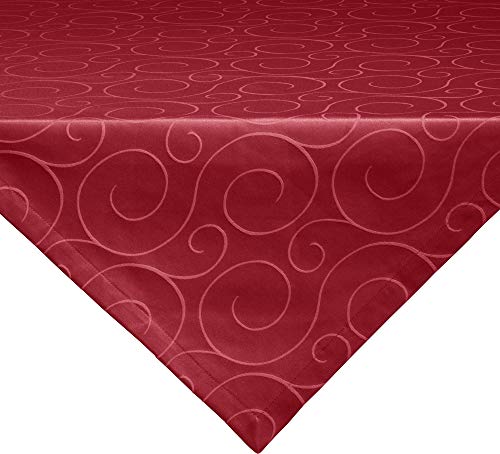Erwin Müller Mitteldecke, Tischdecke Oberhausen, Jacquard Ranken Rubin Größe 100x100 cm - pflegeleicht, bügelleicht, mit Kuvertsaum Erwin Müller Mitteldecke, Tischdecke Oberhausen, Jacquard Ranken Rubin Größe 100x100 cm - pflegeleicht, bügelleicht, mit Kuvertsaum von Erwin Müller