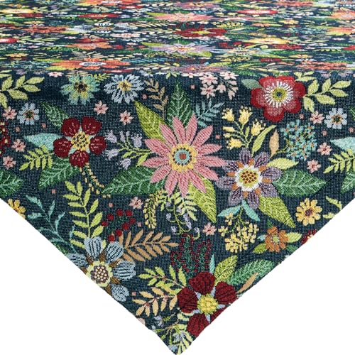 Erwin Müller Mitteldecke Blumen blau-bunt Größe 85x85 cm von Erwin Müller