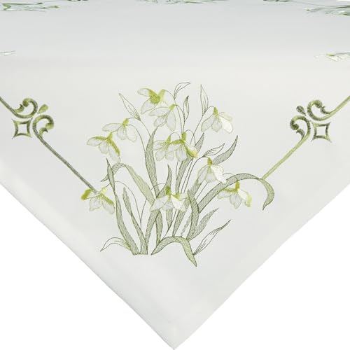 Erwin Müller Mitteldecke Schneeglöckchen weiß-grün Größe 110x110 cm Erwin Müller Mitteldecke Schneeglöckchen weiß-grün Größe 110x110 cm von Erwin Müller